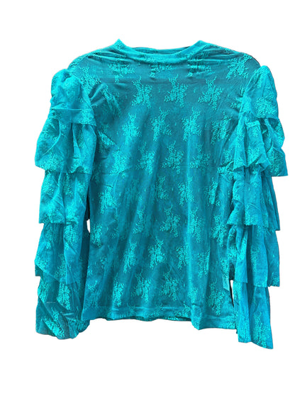 Lace Ruffle Mesh Top