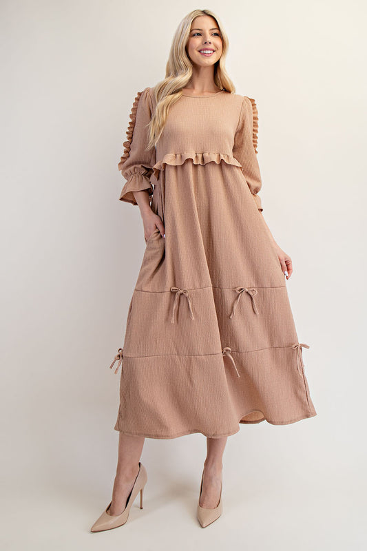 All Over Bow Midi Dress