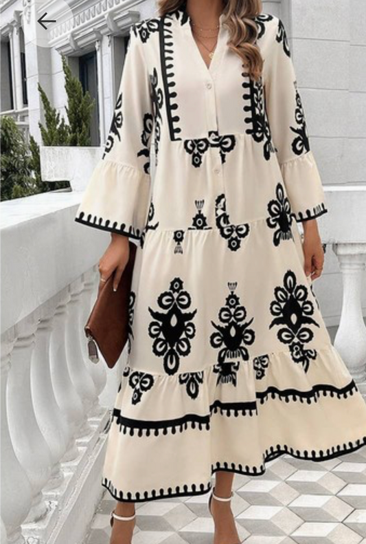 Midnight Majesty Midi Dress