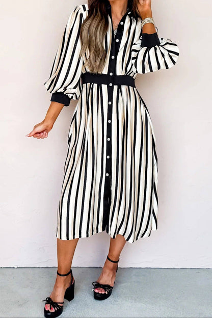 Monroe Stripe Midi Dress