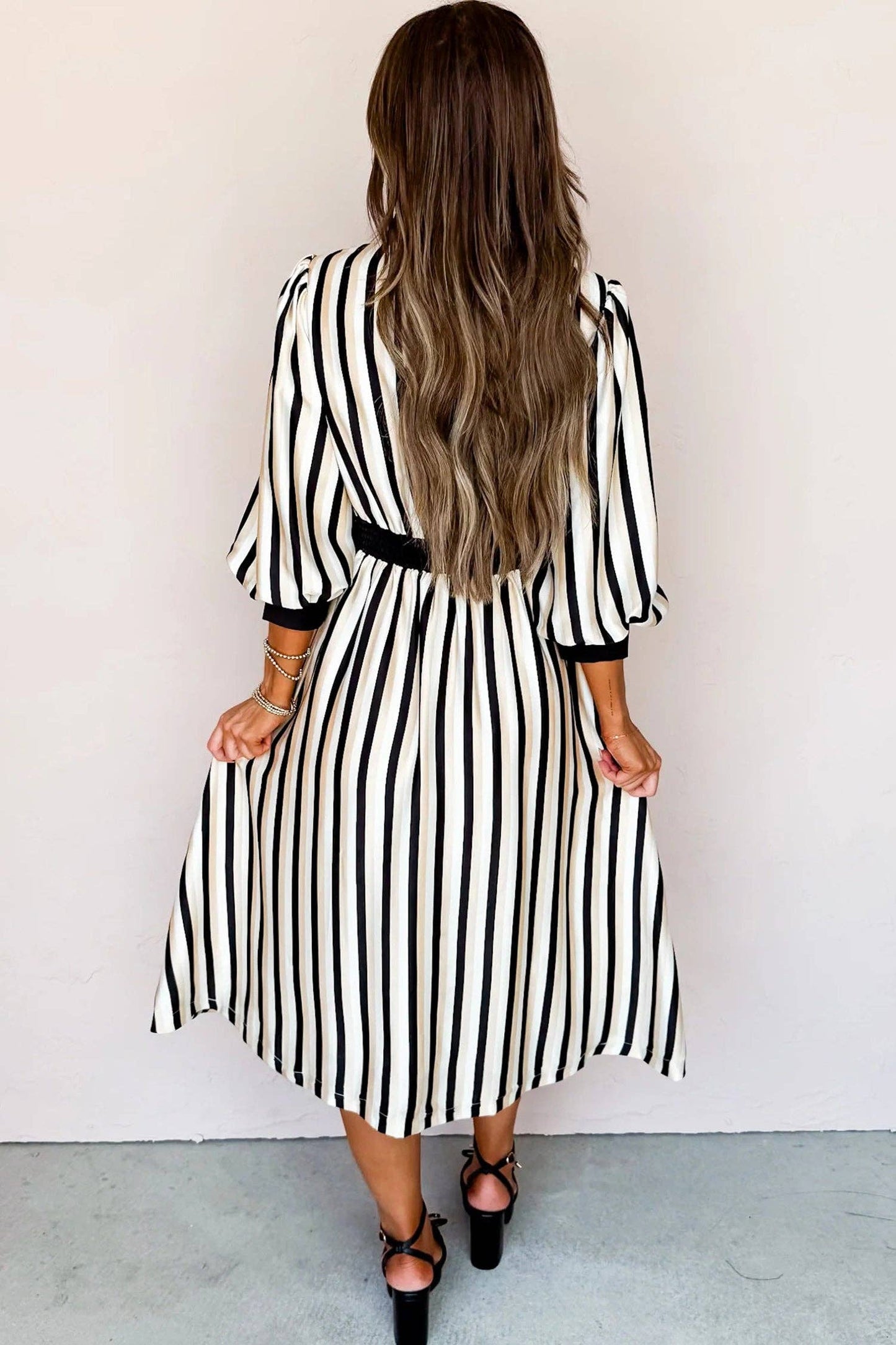 Monroe Stripe Midi Dress