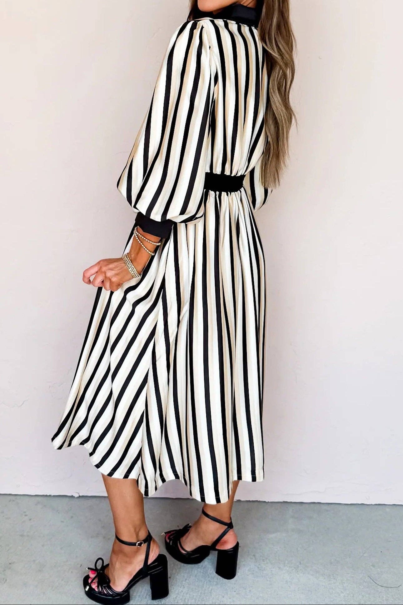 Monroe Stripe Midi Dress