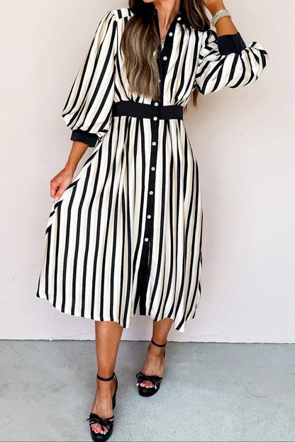 Monroe Stripe Midi Dress