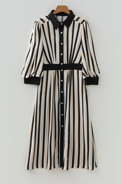 Monroe Stripe Midi Dress