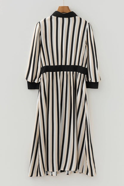 Monroe Stripe Midi Dress