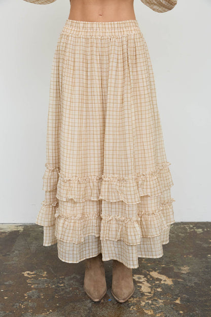 Plaid & Poised Skirt Set