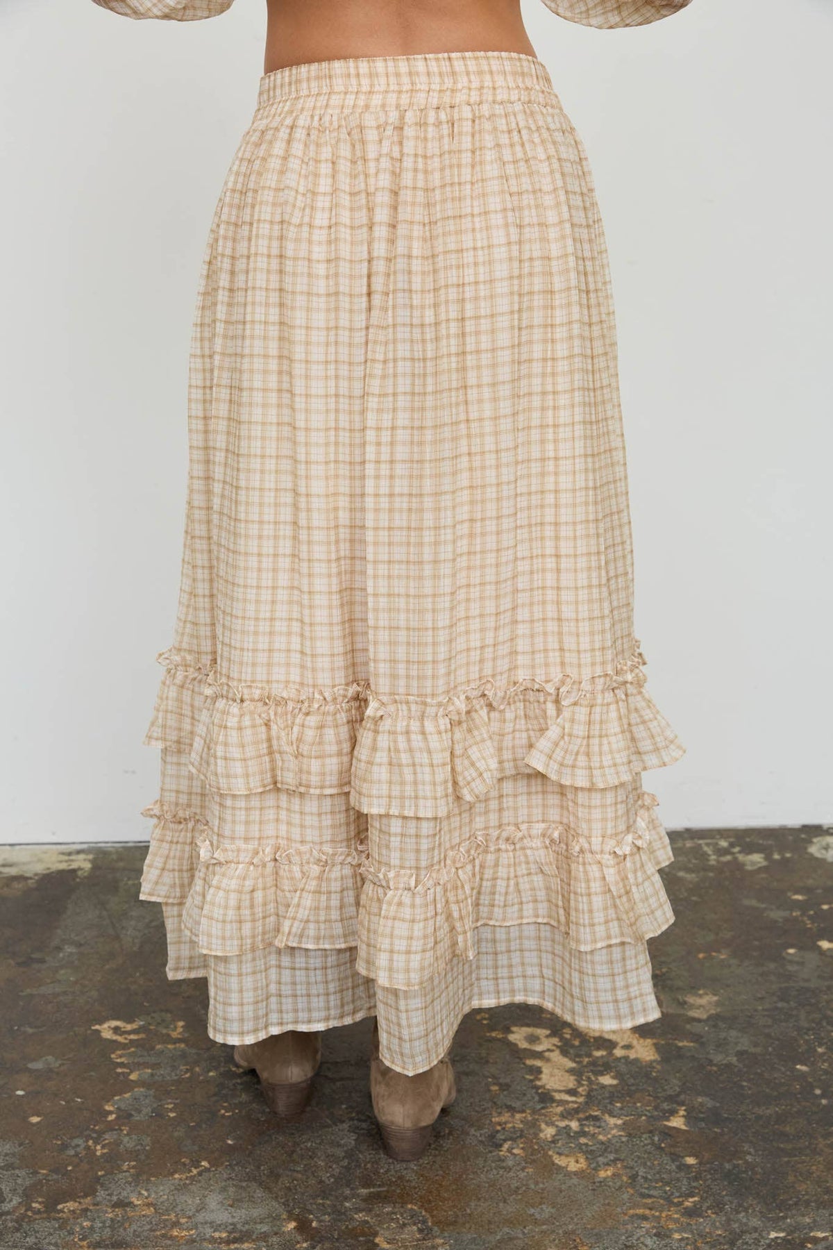 Plaid & Poised Skirt Set