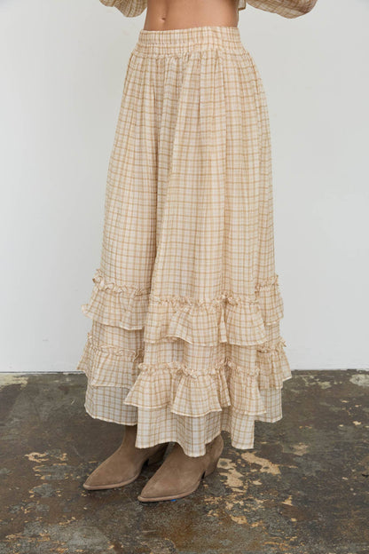 Plaid & Poised Skirt Set