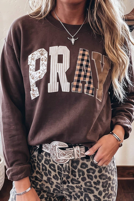 Pray Boldly Striped Sweatshirt