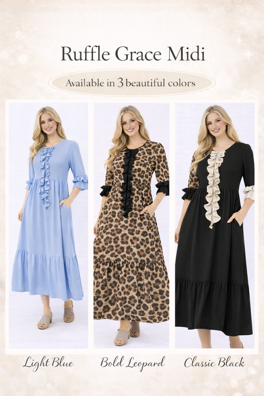 Ruffle Grace Midi