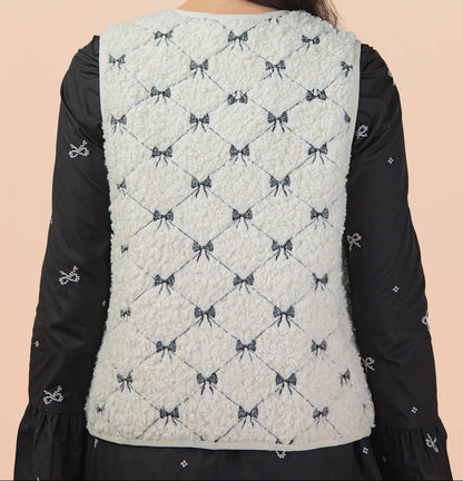 Sweet Bow Sherpa Vest