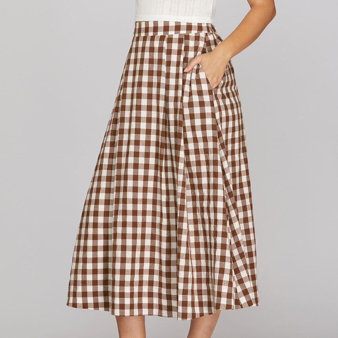 Sweet Magnolia Gingham Skirt