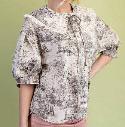 The Heirloom Toile Blouse