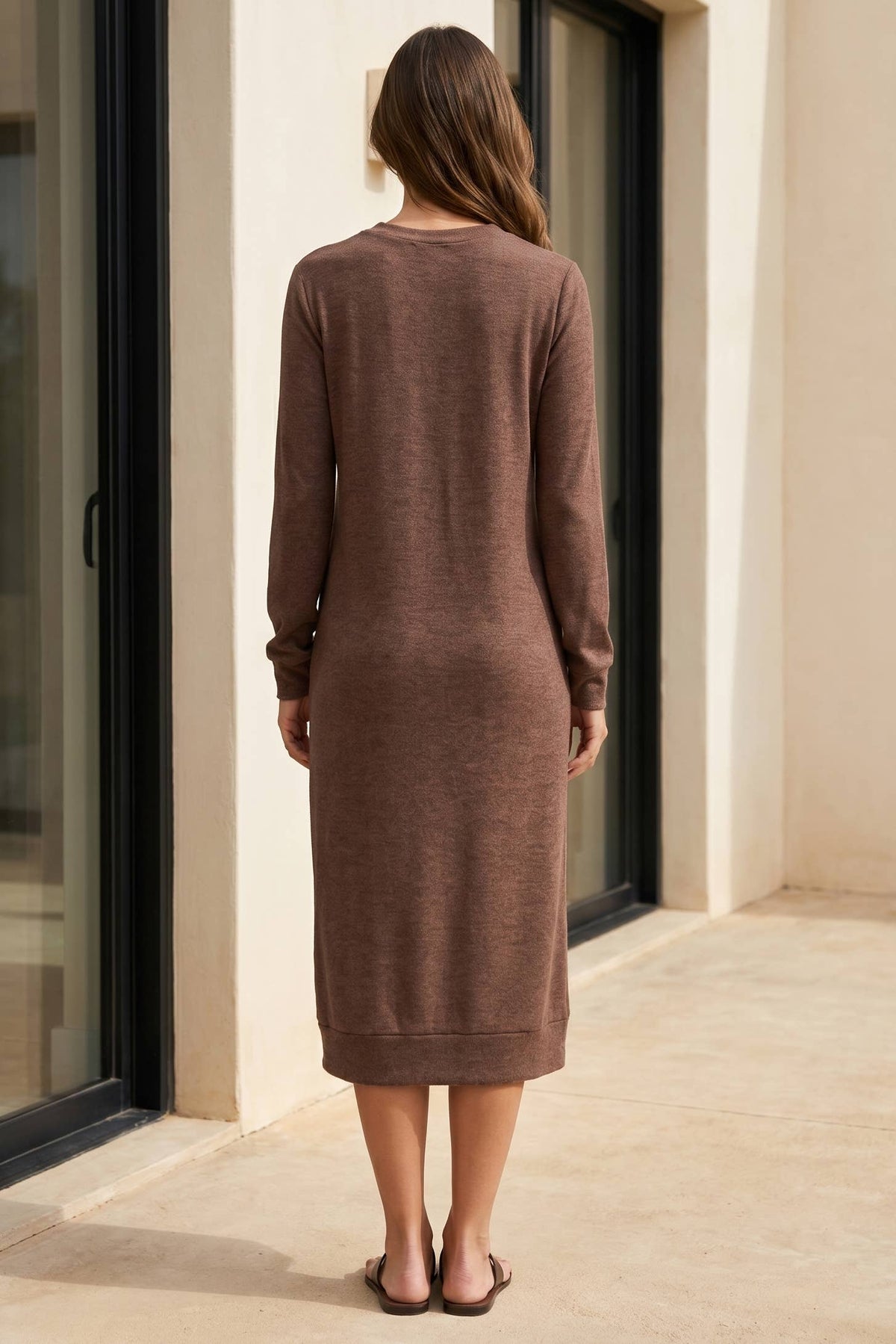 Timeless Comfort Hacci Knit Midi Dress