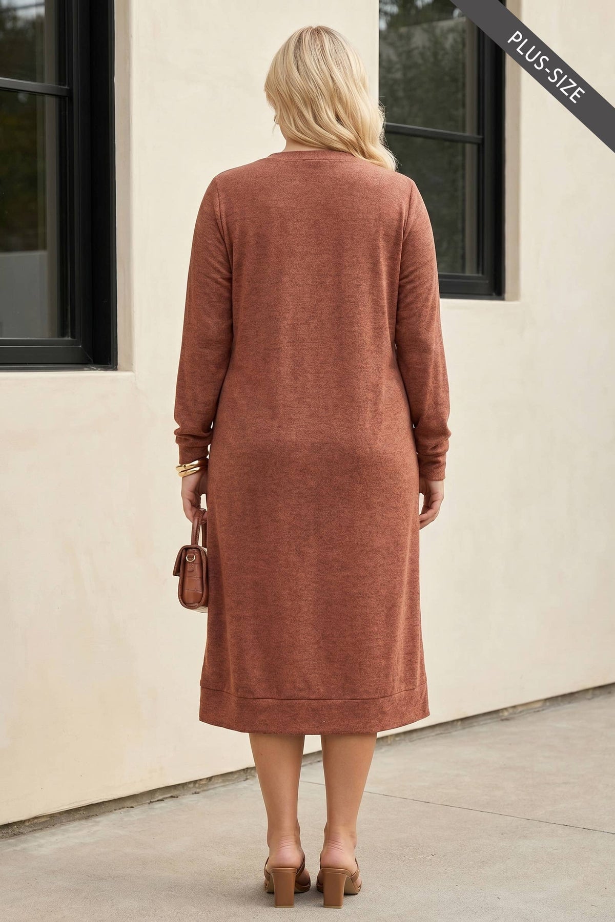 Timeless Comfort Hacci Knit Midi Dress