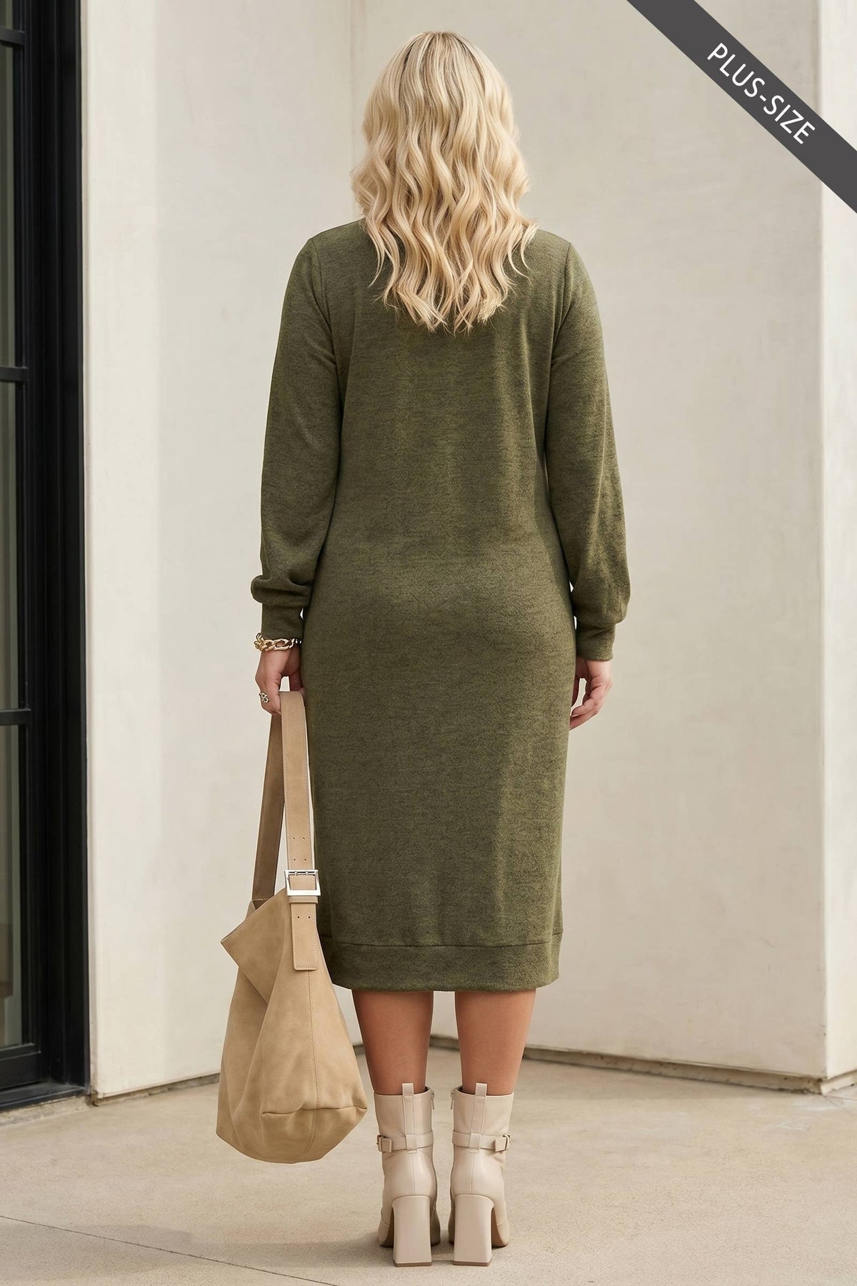 Timeless Comfort Hacci Knit Midi Dress