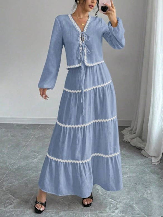 Timeless Grace Scalloped Skirt Set
