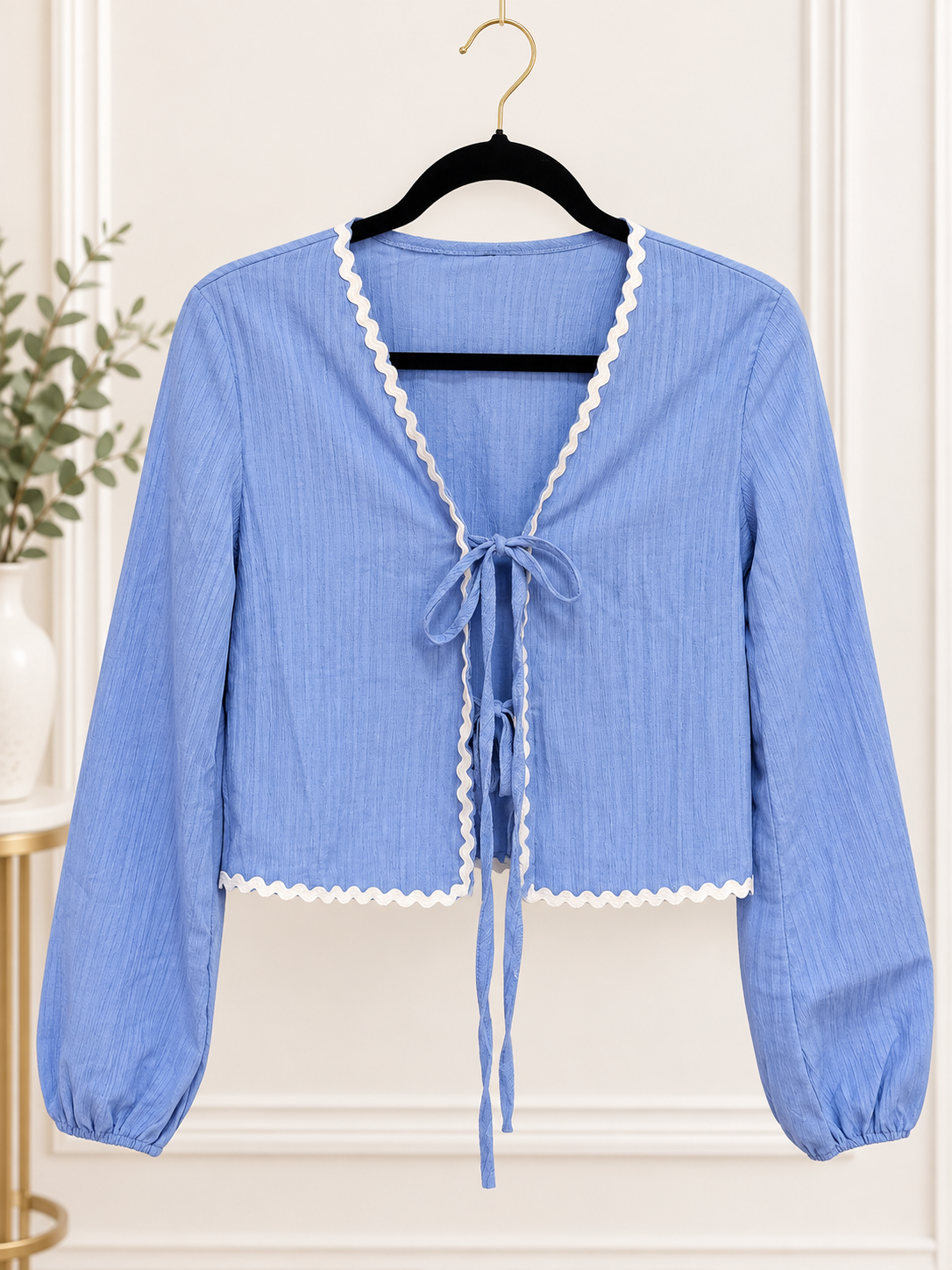 Timeless Grace Scalloped Tie Top