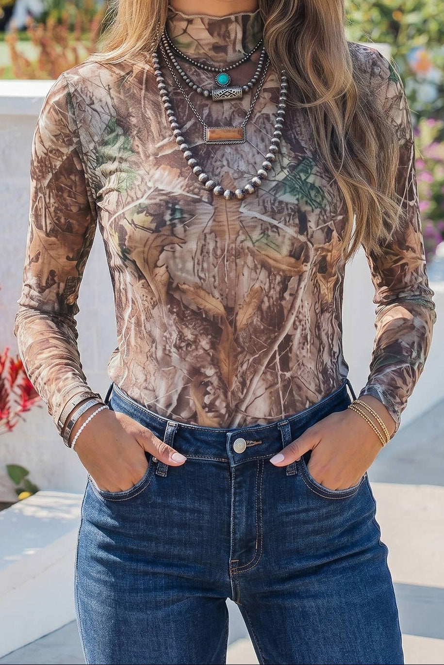 Wild Timber Mesh Top