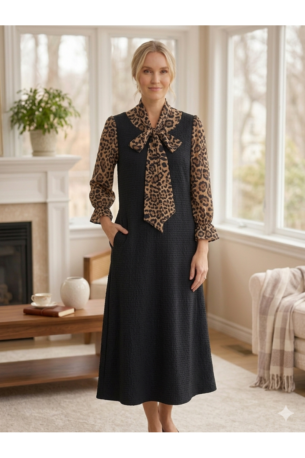 Sophie's Bow Midi Dress