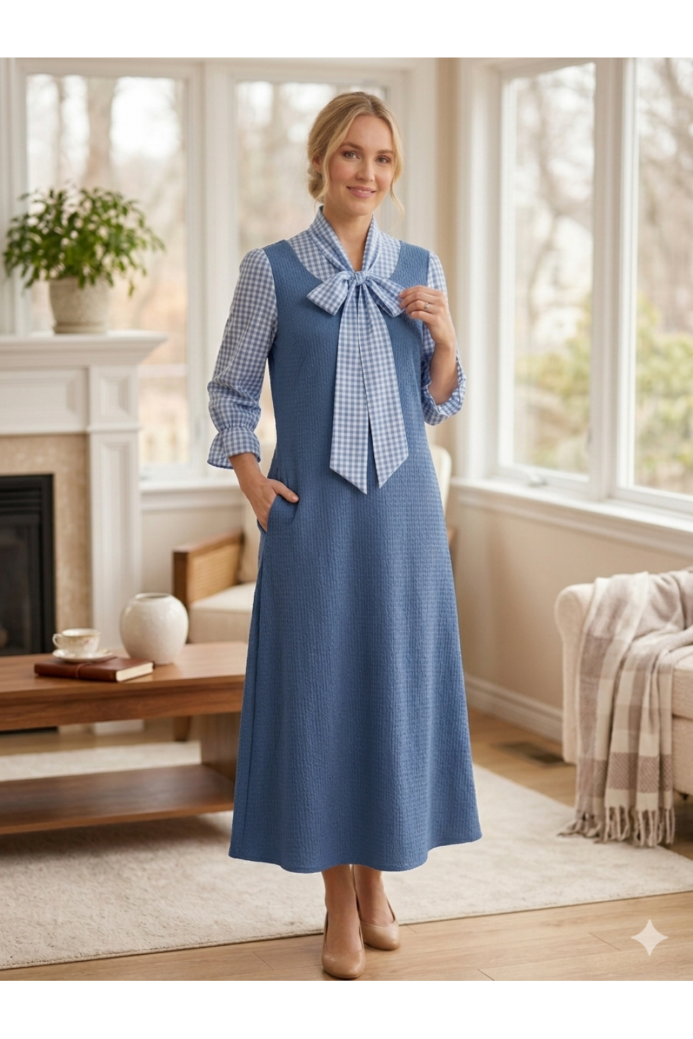 Sophie's Bow Midi Dress