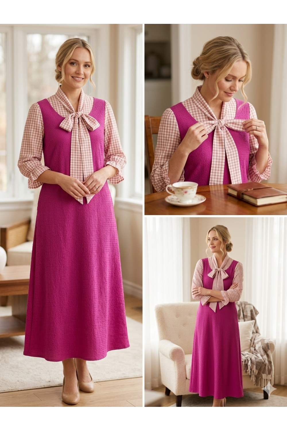 Sophie's Bow Midi Dress
