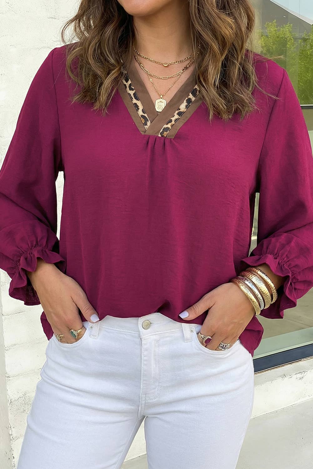 Wine Blouse