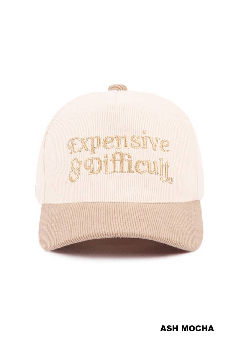 Expensive & Difficult Two-Tone Corduroy Cap | Ash Mocha