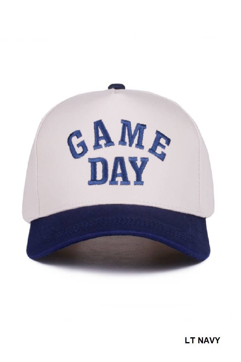Game Day Two-tone Canvas Cotton Cap | Navy