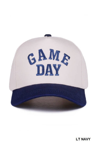 Game Day Two-tone Canvas Cotton Cap | Navy