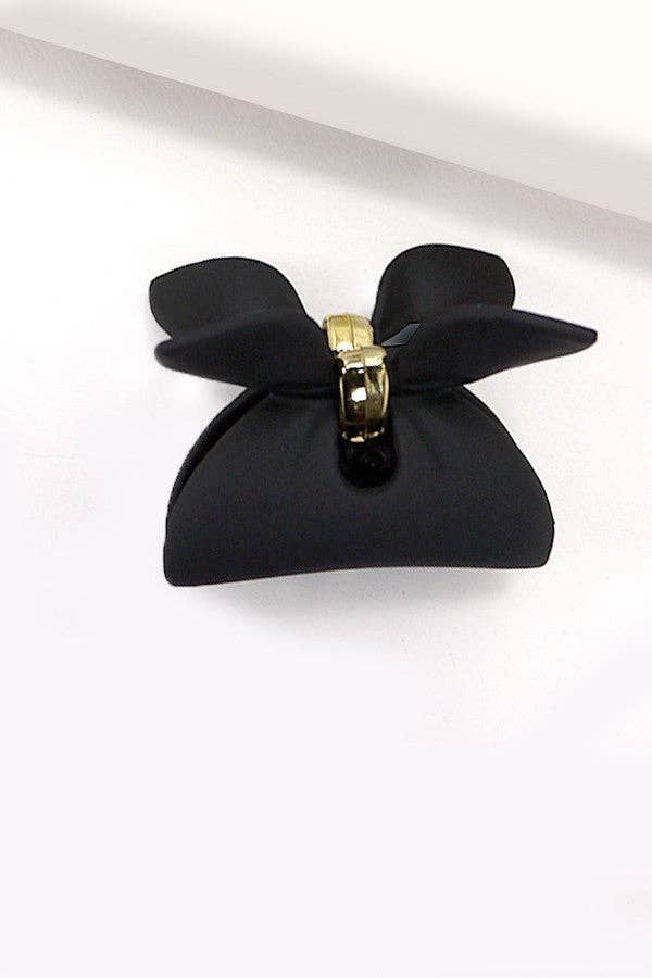 Matte Bow Hair Claw Clip